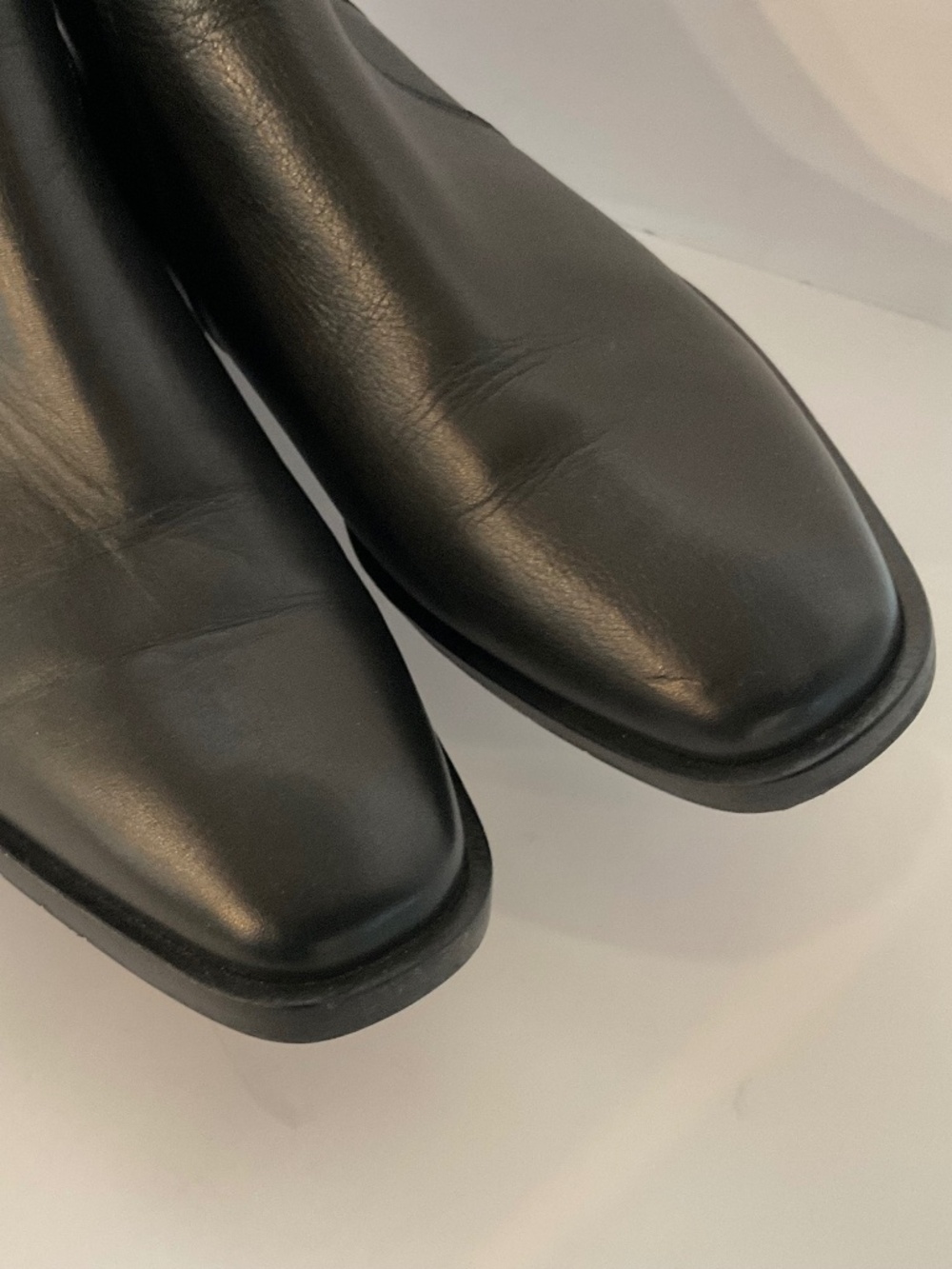AQUATALIA Colbie Weatherproof Booties in Italian Black Leather Size 8 LIKE NEW - Picture 8 of 14